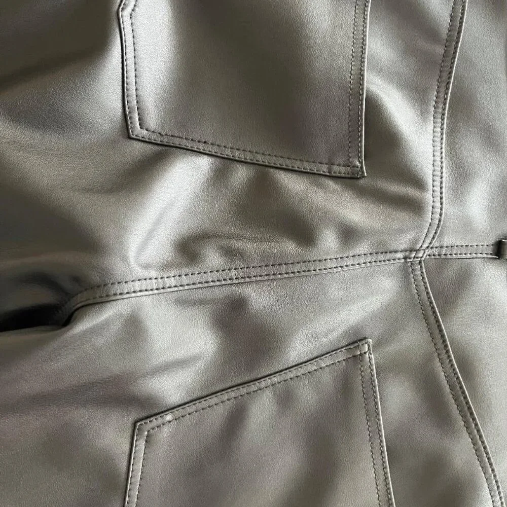 Zara Black Faux Leather Pants Size US 6 - Picture 5 of 5